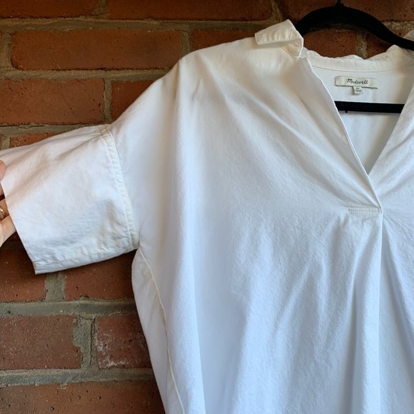 Madewell Courier Button-Back Shirt in Pure White - Picture 8 of 8
